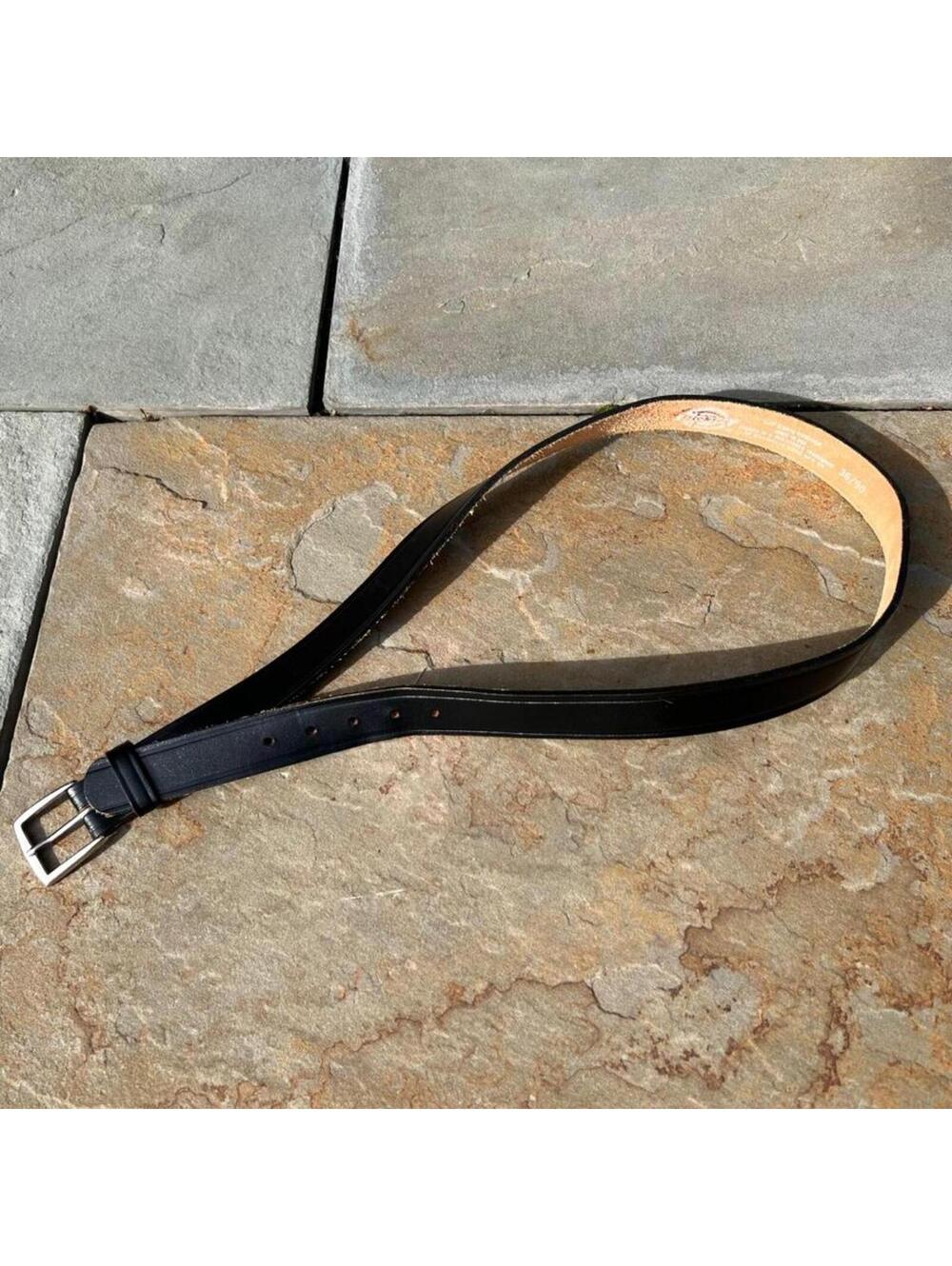 Neo-Vintage Y2K Dickies Black Leather Belt Made in USA